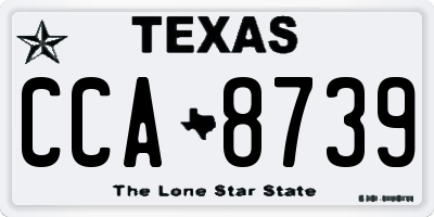 TX license plate CCA8739