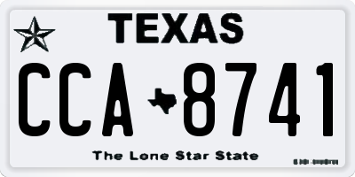 TX license plate CCA8741