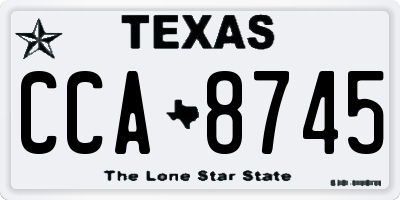 TX license plate CCA8745