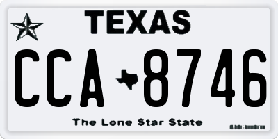 TX license plate CCA8746
