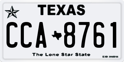 TX license plate CCA8761
