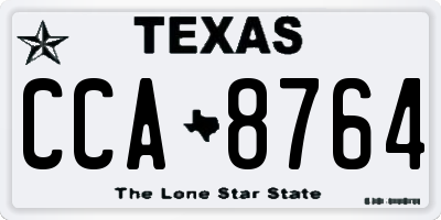 TX license plate CCA8764