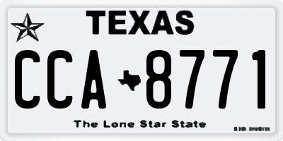 TX license plate CCA8771