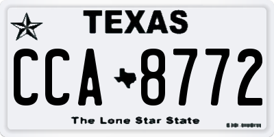 TX license plate CCA8772