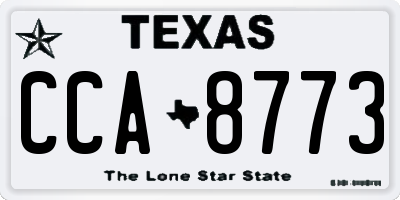 TX license plate CCA8773