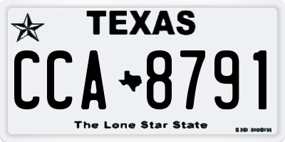 TX license plate CCA8791