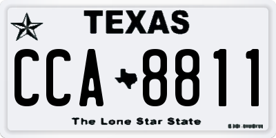 TX license plate CCA8811