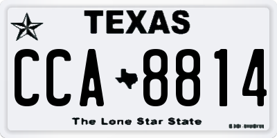 TX license plate CCA8814