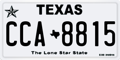 TX license plate CCA8815