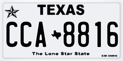 TX license plate CCA8816