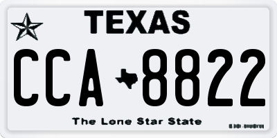 TX license plate CCA8822