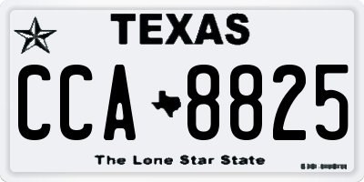TX license plate CCA8825