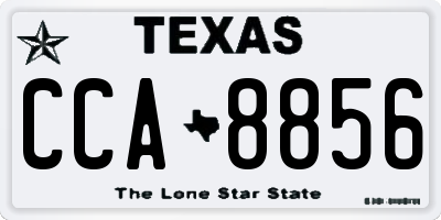 TX license plate CCA8856