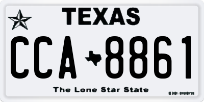 TX license plate CCA8861