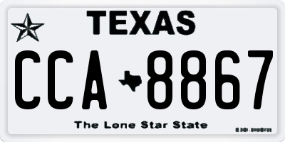 TX license plate CCA8867