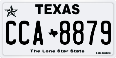 TX license plate CCA8879