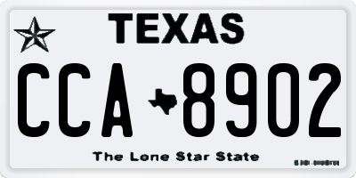 TX license plate CCA8902