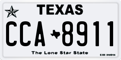 TX license plate CCA8911