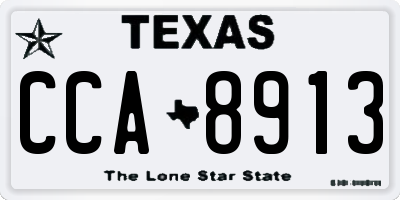 TX license plate CCA8913