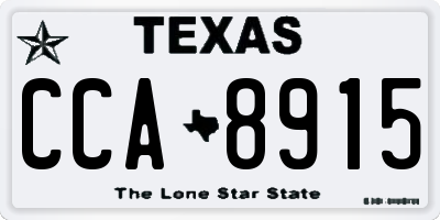 TX license plate CCA8915