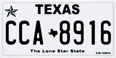 TX license plate CCA8916