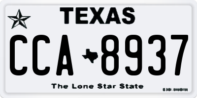 TX license plate CCA8937