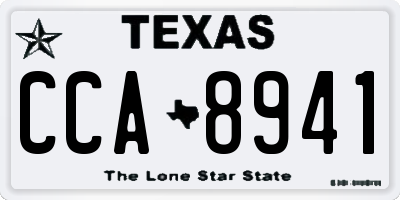 TX license plate CCA8941