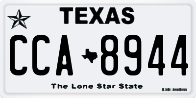 TX license plate CCA8944