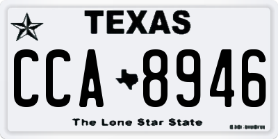TX license plate CCA8946