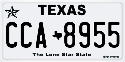 TX license plate CCA8955