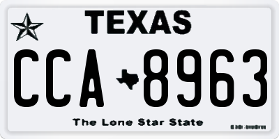TX license plate CCA8963