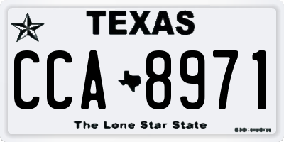 TX license plate CCA8971