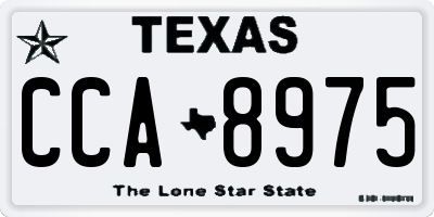 TX license plate CCA8975