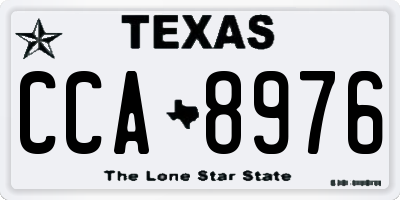 TX license plate CCA8976