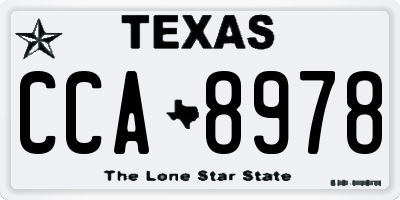 TX license plate CCA8978