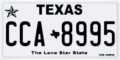 TX license plate CCA8995
