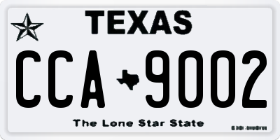 TX license plate CCA9002