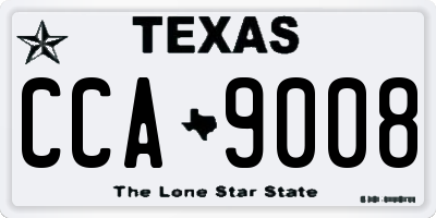 TX license plate CCA9008