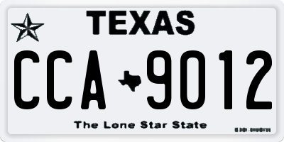 TX license plate CCA9012