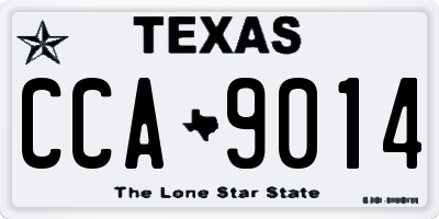 TX license plate CCA9014