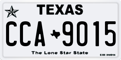 TX license plate CCA9015