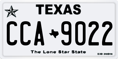 TX license plate CCA9022