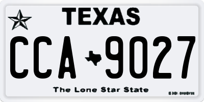 TX license plate CCA9027