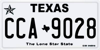 TX license plate CCA9028