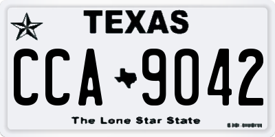 TX license plate CCA9042