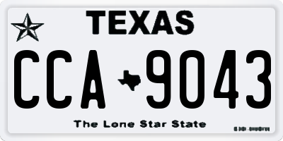TX license plate CCA9043