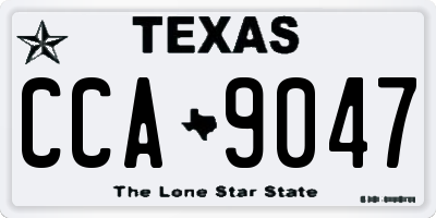 TX license plate CCA9047