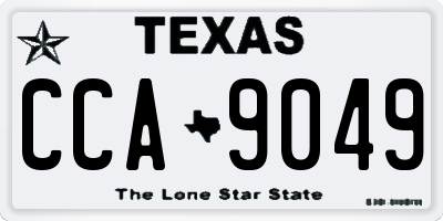 TX license plate CCA9049