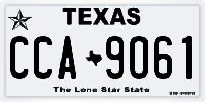 TX license plate CCA9061