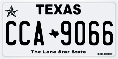 TX license plate CCA9066